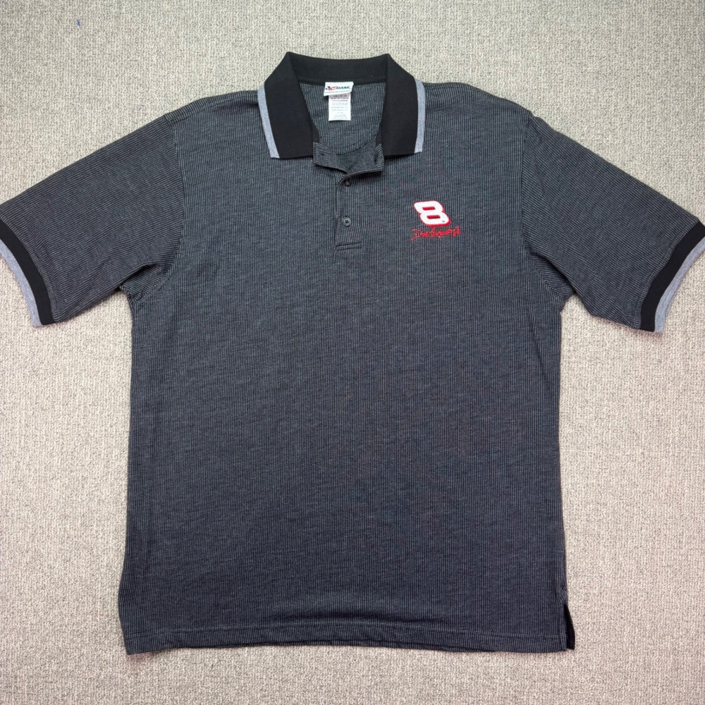Chase Authentics Dale Earnhardt Jr #8 NASCAR Racing Polo Shirt Mens XL Black